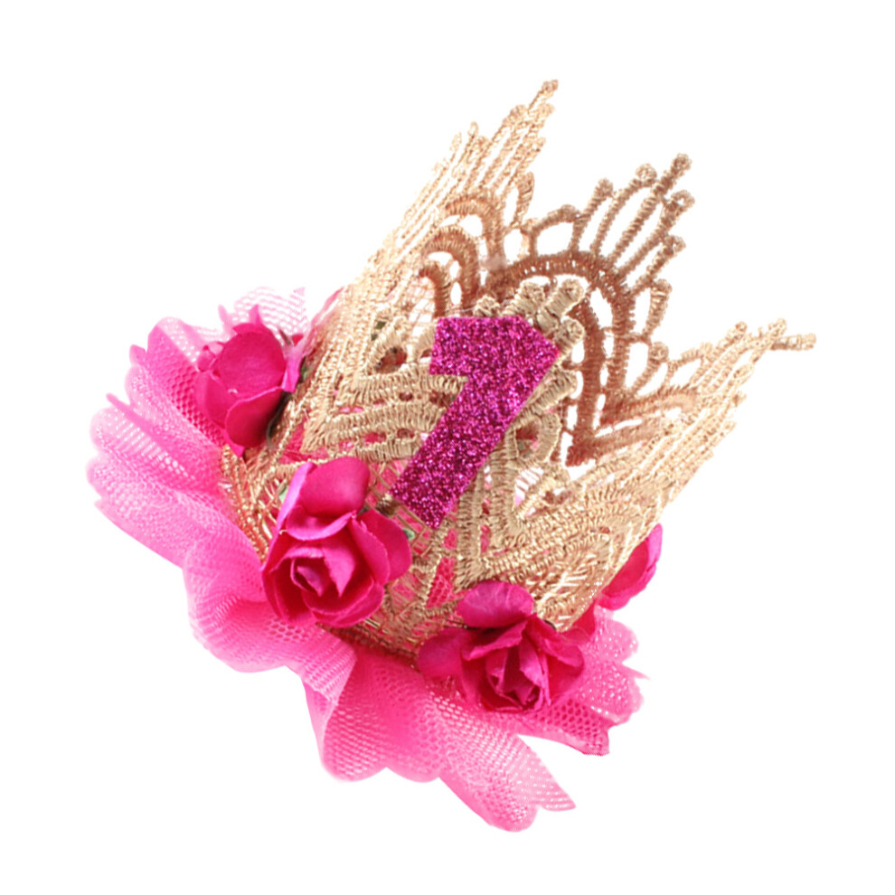 2 Baby 1E Verjaardag Kroon Kant Gaas Hoofdtooi-image