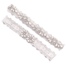 2 Pairs Bruids Kousenband Kant Been Band Accessoire