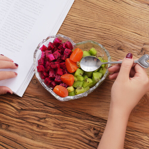 1St Herzförmiger Snackteller Kleine Salatschüssel 2