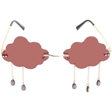 2 Paar Wolkenförmige Sonnenbrillen Chic Brille Accessoire