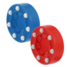 2St Recyclebare Hockeypucks in Assorti Kleuren Voor Hockeytraining