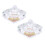 2 Stuks Mini Achthoekige Kristalcups Met 6