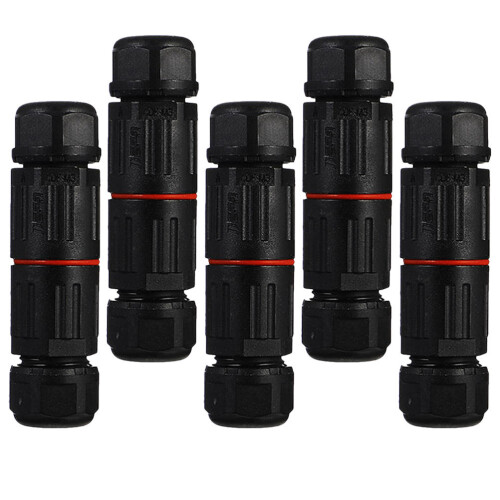 5St Compacte Buiten Draadconnector Waterdicht IP68 Met Nylon Behuizing