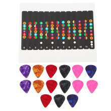 3 Sets Gitarrensticker Mit Plektren Und Schildpapier Einfach