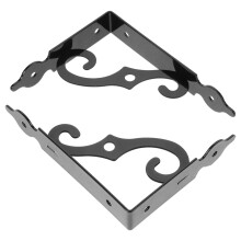Heavy Duty Schwimmregal Halterung Kohlenstoffstahl Schwarz 2er Set
