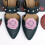 2 Schuhblumen 5,70x5,70x2,50 Cm Violett 5