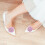 2 Schuhblumen 5,70x5,70x2,50 Cm Violett 4