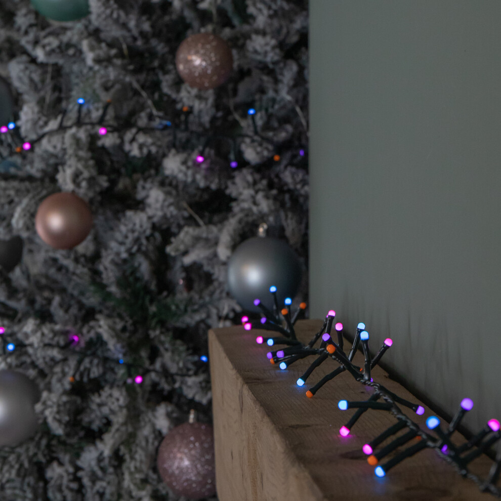Premier 9M 360 Led Battery Operated Christmas Berrybrights String Lights In Rainbow