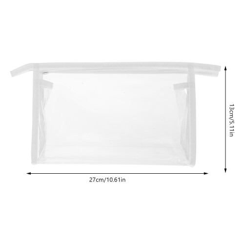 4Stück Kulturtasche Mäppchen Weiß PVC Handheld 2