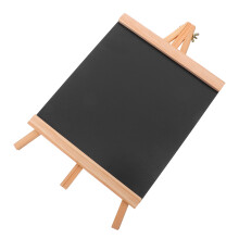 Stehender -Chalkboard-Menühalter Aus Holz Schwarz 1 Set