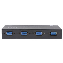 Worgeous 4 Port VGA Video 4 In 1 Out Für LCD (Schwarz)