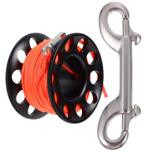 1Set Onderwater Duikspoel Aluminium Zwart Met Handige Snap Clip