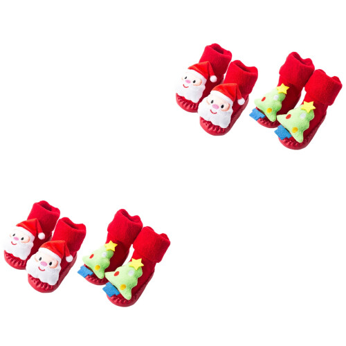 4 Paar Kerst Anti-Slip Peuters 2