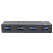 Worgeous 4 Port VGA Video 4 In 1 Out Für LCD (Schwarz)