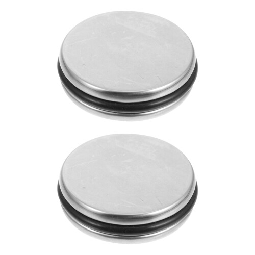 2Pièces Bouchons À Pour Évier En Acier Inoxydable Noir 2