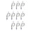 Flaggenmast Ringclips Flaggenhalterungen Transparent 8 5