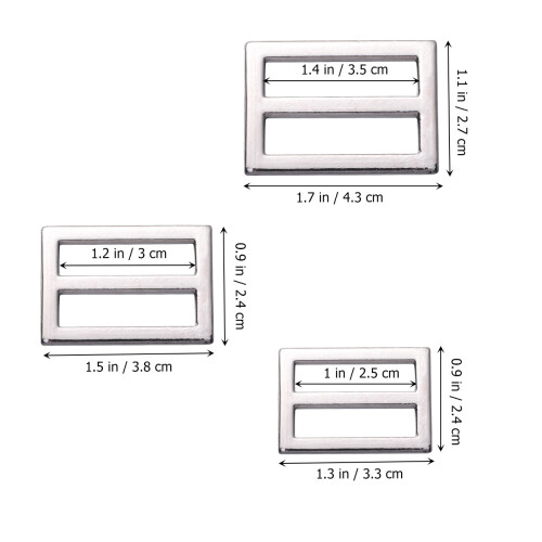 30Pcs Metal Buckles Silver Roller Pin Adjustable Strap Buckles 1