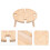 Serviertisch Beige Holz 1 Satz 29,95 X 29,95 X 15,98 Cm 6