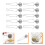 10Pcs Stainless Steel Tea Strainers Mesh Infusers for Loose Tea Silver 2