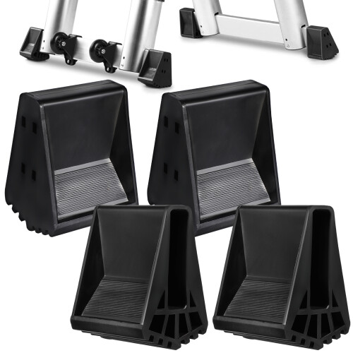 4 Leiterfüße 9,4x6,7x6,2 Cm Schwarz