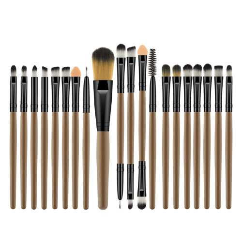 20Teile Make-up- -Set Mit Holzgriff Und Nylonborsten