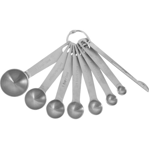 Baking Messlöffel 8-teilig Silber Mit Ergonomischem Griff
