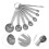 Baking Messlöffel 8-teilig Silber Mit Ergonomischem Griff 3
