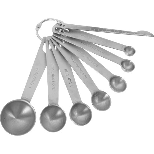 Baking Messlöffel 8-teilig Silber Mit Ergonomischem Griff 1