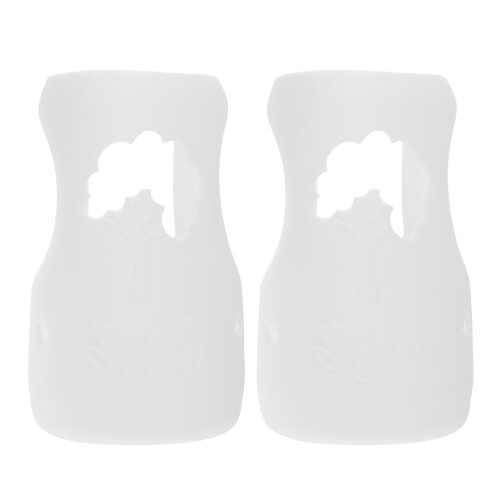 2 Babyflesbeschermers Wit Herbruikbaar Ouders 2
