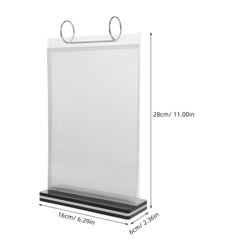 Transparent Flip Menu Display Stand Desk Organizer for Bars Cafes 1