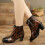 1Paire Bottes Imperméables Talon Mode PVC Antidérapantes 9