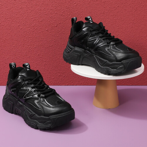 Damen Schuhe Sneaker Kunstleder Spitze 2