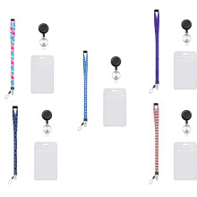 Clear Card Holder 5 Sets Mit Lanyard Für Id Arbeitskarten Schutz