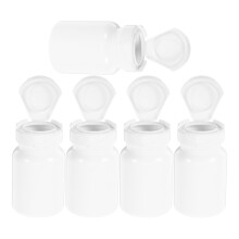 5St Mini Pillendosen Leere Medizinbehälter Weiß PET