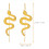 Snake- Oorbellen Vrouwen 2 Set 7,3X1 Cm 7