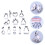 12 Hochzeit Keks Ausstecher Metall Set 4