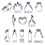 12 Hochzeit Keks Ausstecher Metall Set 8