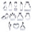 12 Hochzeit Keks Ausstecher Metall Set 10