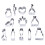 12 Hochzeit Keks Ausstecher Metall Set 3