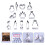 12 Hochzeit Keks Ausstecher Metall Set 6