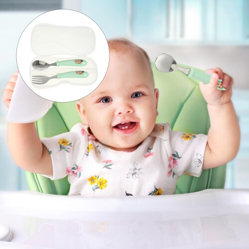 1 Set Babygeschirr Gabel Tragbar 2