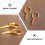 1Paar Sterling Silber Ohrschmuck Anhänger Golden 8