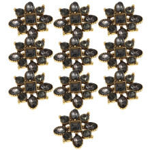 10St Zwart DIY Haar Broche Rhinestone Sieraden Decor