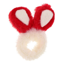 2Stück Katzenohr Hase Scrunchie Haarbänder Aus Satin Für Pferdeschwanz