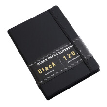 Black Paper Notebook 200 Bladzijden A5 Voor Gel Penselen En Witte Inkt