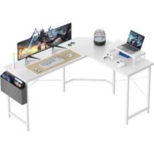 CubiCubi L Shaped Gaming Desk 150x120x75cm, Corner Desk with Monitor Stand and Side Storage Bag
