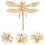 Dragonfly Griff Verzierung Messing 7