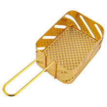 Fish And Chips Square Metall 1Stück Golden Zum Zubereiten