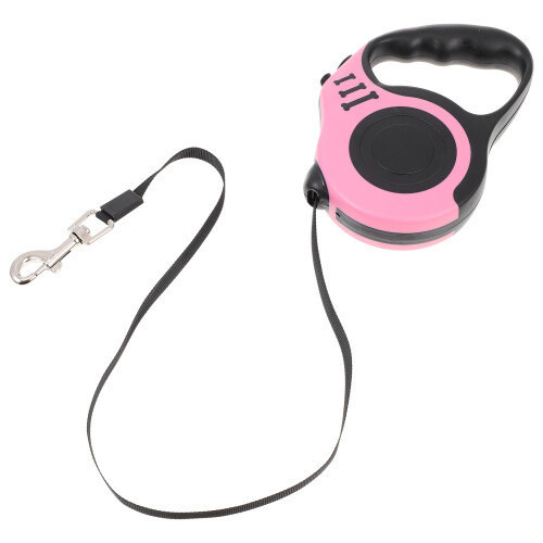 1X Hondenloopriem Uitrekbaar Roze Ergonomisch Puppy 1