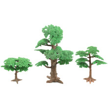 3 Büro Künstliche Bäume Für Diorama Grün